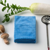 쓱싹 주방행주 33x33 블루 10장 바둑이 국산 사각무늬