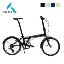 키후 오션즈 미니벨로 접이식자전거 완조립, 모노화이트(100%조립배송)