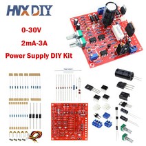0-30V 2mA-3A DC 조정 전원 공급 장치 DIY 키트 지속적으로 조정 가능한 전류 제한 보호 전압 조정기 세트, 한개옵션0