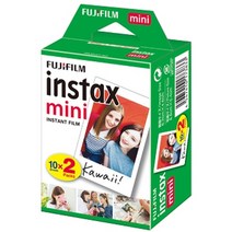인스탁스 미니 즉석필름 즉석카메라 사진인화지 20매, 인화지10매X2팩총20매