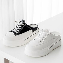 키높이 뮬 스니커즈 블로퍼 운동화 캔버스 2컬러 5cm