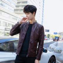 웨일테일 남자가죽자켓 캐주얼 기모 트렌디 재킷 슬림핏 점퍼