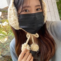 손뜨개귀도리 DIY패키지+대바늘6mm+돗바늘+동영상+도안+10호코바늘, 그레이