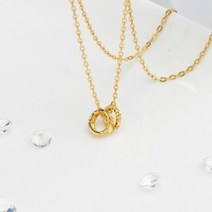주앤골드 24k 순금 믹스 투 링 목걸이 여자 3.75g/ 7.5g/ 11.25g/ 15g