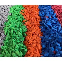 컬러 탄성포장재 고무 칩 바닥 EPDM 놀이터 공원 바닥, 에메랄드 그린 입자 팩 25kg