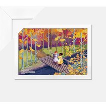 150피스 애니메이션 직소퍼즐 빨강머리앤 우리들의 가을 HS201535, 액자세트, 퍼즐+슬림우드화이트