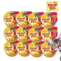 미유믹스 리얼 치킨과 비프 고양이 주식캔, 78g, 12개입