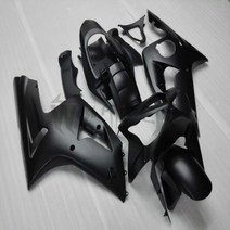 ABS 플라스틱 사출 페어링 키트 ZX6R 00 03 04 ZX-6R 2003-2004 블랙 레드 오토바이 카울, Unpainted fairing