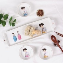 바보사랑 신윤복 미인도 전통기법 도자기 드레싱잔 홈 식기세트.디자인에버(무료배송)