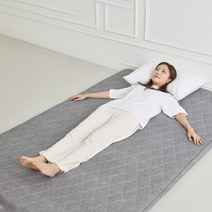 국내생산 두꺼운 접이식 3단 요 매트리스 탄탄하고 안정감있는 편안한 토퍼 탄탄한 솜 토퍼, 그레이