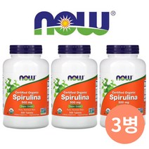 나우푸드 유기농 스피루리나 500mg 500정 X 3통