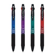 자바펜 3색볼펜 제트3볼 1.0mm, 4색(블루 퍼플 레드 민트), 1세트