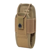 무전기 홀더1000d airsoft molle radio 워키 토키 파우치 전술 허리 가방 홀더 포켓 휴대용 인터폰 홀스터 사냥 캐리 가방 케이스, 탠 껍질