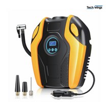 테크윙스 예비용 퓨즈 증정+스마트 오토스탑기능 차량용 타이어 공기주입기 에어컴프레셔 TW-C500