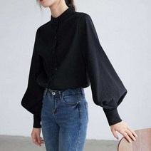 여성 빅카라 블라우스 2448# 차이나 긴팔 셔츠 가을옷 뉴타임즈 Z