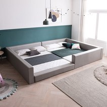 [삼익가구]데니 벙커형 패밀리 침대 Q+Q(매트제외), 그레이