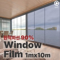 특허기술 첨가한 친환경 기능성 무점착 창문 단열필름 10m, 블루