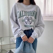 레터링 프린트 디테일 오버핏 캐주얼 맨투맨 티 예쁜