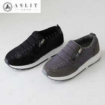 [KT알파쇼핑][애슬릿] 안감 기모 여성 지퍼 슬립온 운동화