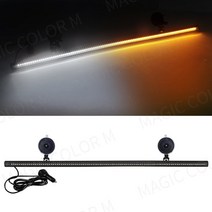 96 LED 자동차 스트로브 경찰 조명 비상 플래시 경고 램프 3030 SMD 앞 유리 바 교통 고문 손전등 액세서, 한개옵션1, 02 Yellow White