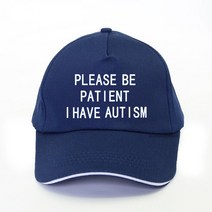 여름 여성은 인내심을 가지고 자폐증 편지 트럭 운전사 모자 레저 야외 야구 모자 유니섹스 조절 가능한 아빠 모자 고라스