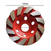 [기계취급전문] 연마기 조각기 광택기 100mm 콘크리트 시멘트 벽 그라인더 보울, 붉은 연마제, 구멍 16mm