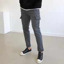 간빠레 28-38size 피그먼트 워싱 카고 스판 면바지 팬츠 5컬러