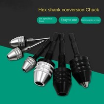 키레스척 임팩 드릴척 1PC 0380 635mm 척 키리스 스크루 드라이버 임팩트 어댑터 전기 마이크로 모터 클램프 고정구 육각 생크, 0.3-6.5mm white