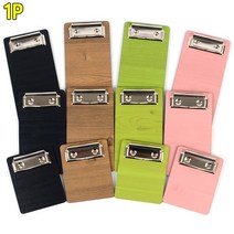 나무 클립보드 메뉴판 가격표 영수증 빌지 우드 컬러 카페 미용실 네일샵 식당, 색상/사이즈, 200-검정