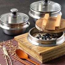 IH 인덕션 통3중 스텐 뚝배기 1호 된장 찌개 냄비 계란찜 가마솥 스텐솥, 1개