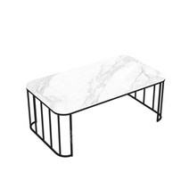 2인용상 대리석 골드 북유럽 창가 좌식 테이블 미니 교자상 작은 1인 2인 밥상 우스어스, 60x40 높이 30 블랙