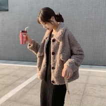 카라넥 후리스 버튼 여성 뽀글이자켓 하늘비즈 A11 J338D648