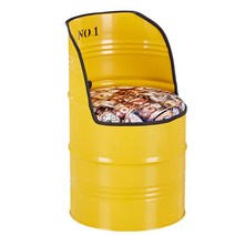포차 식당 업소용 등받이 수납 의자 옷보관 깡통, 블랙