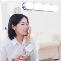 (AA건전지 포함) 파우더룸 미러라이트 화장대 거울 붙이는 조명 연예인 LED 전구
