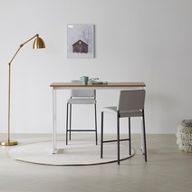 바 테이블 슬림 아일렌드식탁, 02_바테이블 800 화이트프레임/라이트월넛