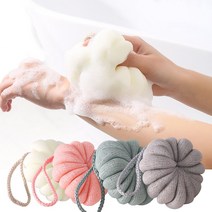 뷰레이터닷컴 호박 샤워볼 부드러운 저자극 목욕볼 아기 샤워타올 50g 1개입, 그린