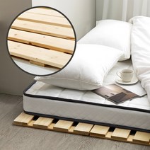 플레이너스 우든 매트리스 접이식 깔판 / S SS Q K / 팔레트 / 원목깔판 / 침대깔판 / 소나무원목 / 빠른설치, Q-K (FC01024)
