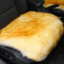100% 천연 모피 호주 양모 자동차 시트 커버 유니버설 울 카시트 쿠션 겨울 따뜻한 자동차 좌석 커버, 골드, 1개