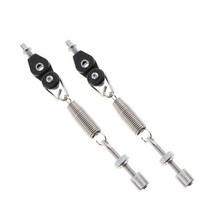 shangren 2pcs 베이스 드럼 풋 페달 스프링 w/d-링 스프링 텐셔너 악기 부품, 5.7mm, 금속, 블랙 실버