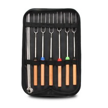 캠핑 바비큐 마시멜로 꼬치 10p세트 롱 마시멜로 스틱 과일 핫바 닭꼬지 나무 어묵 오뎅 꽂이 조리 도구 캠핑 용품 나들이