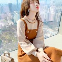 이노뱅크 로맨틱 걸스 무드 플레어 니트 미니원피스 INO402A