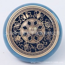 플랫 버너아로마 테라피 스토브 굽기 파란색 평면 바닥 구리 향 버너 가정용 새로운 중국 스타일 선 다도, 15 Y_01 9x5.5cm