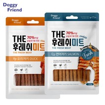 오메가 트릿 강아지 간식 노령견 2종 강쥐큐브간식 저키, 1개