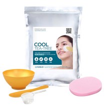 린제이 티트리 모델링팩(피부관리샵 사용) 1kg 2개+고급 황금 팩도구 3종세트 2개+핑크해면2개, 단품, 단품