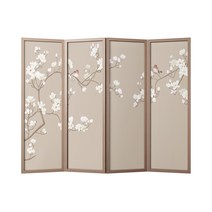 목재 사군자 파티션 산수화 4폭 칸막이 제사 민화 벽