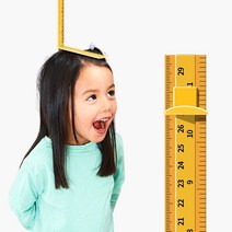 모두달라 실용적인 온가족 어린이 키재기자 키측정기, 180cm, 노랑