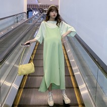 임산부 순면 2종 원피스 미디엄 롱 트렌디 스타일링 컴포트 빅사이즈 여성복식
