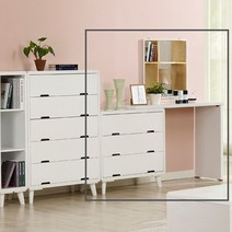 [우아미가구] 샤르망 800 화장대 풀세트, 색상:화이트