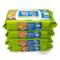 실속형 물걸레 청소포 대형 30매 4팩 다용도 청소용 물티슈 학교 가정 사무실 업소
