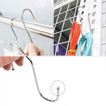 10개입 대형 S자형 고리 이동 행거 옷걸이 매장 진열 전시 걸이 매쉬 철망, 기본, 대